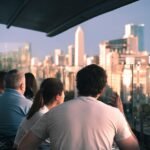 darling, nature, terrace, building, buildings, people, shades, sun, sunset, afternoon